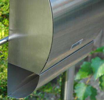 4-Fold Letterbox - 125 cm - stainless steel