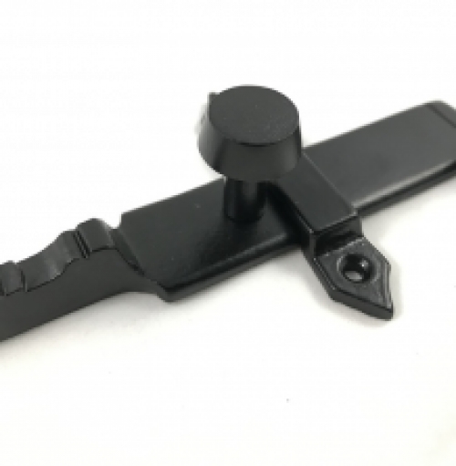 Decorative latch, gate lock, trap lock / stable door lock, matte black, iron