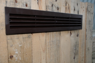 Air grille, ventilation grid, plastic-brown