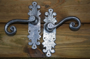 Exclusive set of door hardware - Lion XL - wrought iron