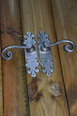 Exclusive set of door hardware - Lion XL - wrought iron