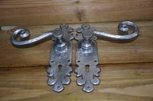 Exclusive set of door hardware Lion -wrought iron grey- PZ55