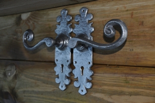 Exclusive set of door hardware Lion -wrought iron grey- PZ55