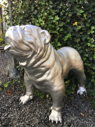 Bulldog groot en fors model, polystein.