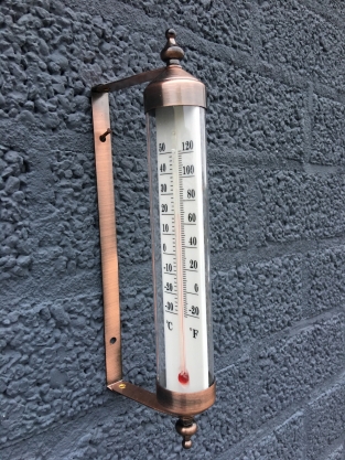 Frame messing-metaal met thermometer, prachtig klassiek !!
