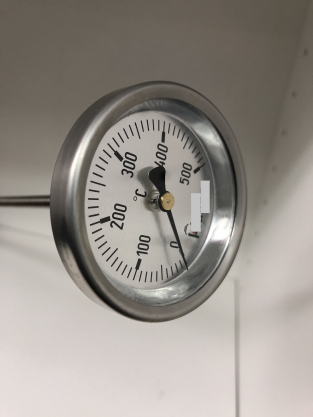 Thermometer von 0 bis 500 Grad Celcius, Edelstahl