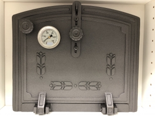 Oven door for stove or oven, cast iron+temp.