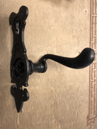 Exclusive set of door hardware - wrought iron - black powder coating - BB55'' - weatherproof