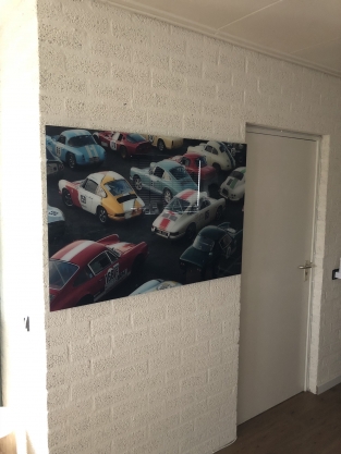 Wall decoration art on glass, Full color classic car & Porsche, very beautiful!!