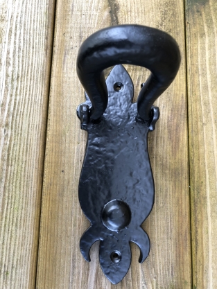 Door knocker iron - as antique door knocker, Scorpio-rustic-black