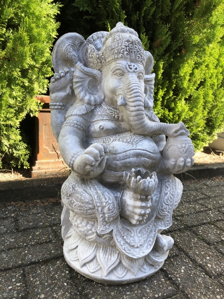 Beeld Ganesha 1, een god, vol stenen - HANDGEMAAKT.EU