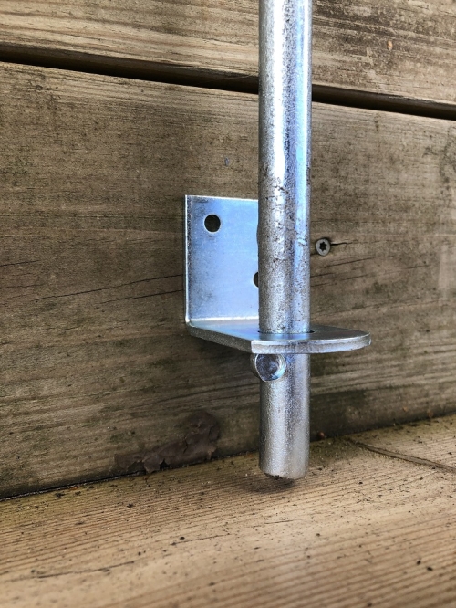 Galvanised steel-heavy locking pin, metal.