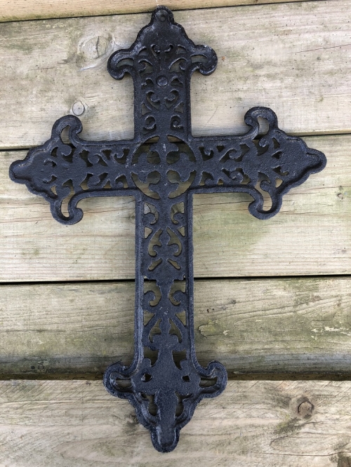 1 kruis gemaakt van gietijzer-zwart-zilver