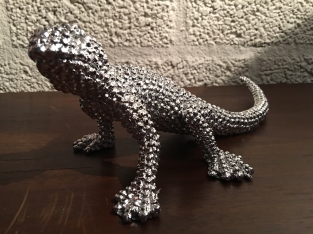 Linguan gecko electro silver painted, beautiful!!
