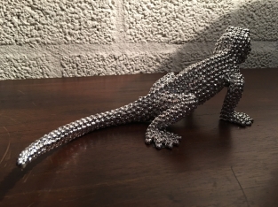 Linguan gecko electro silver painted, beautiful!!