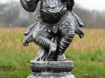 Ganesha XL - silver grey with black - polystone