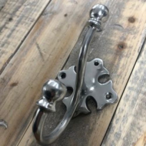 Aluminum hook, coat hook, elegant in antique design