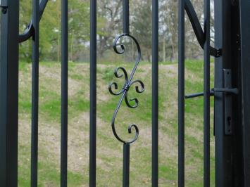 Ornamental gate - powder-coated black - fencing