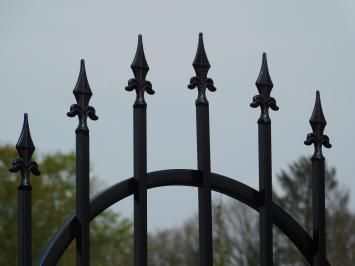 Ornamental gate - powder-coated black - fencing