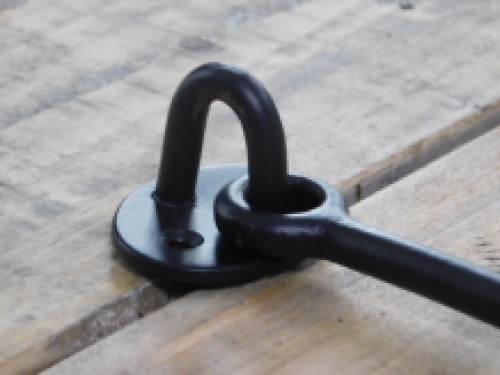 Cabin hook - door hook - wrought iron - black-19.5 cm