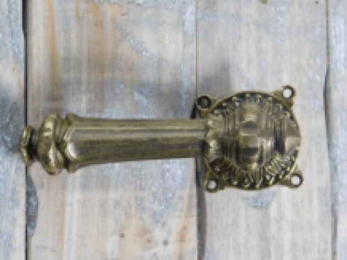 Set deurklinken met rozetten - messing - PZ