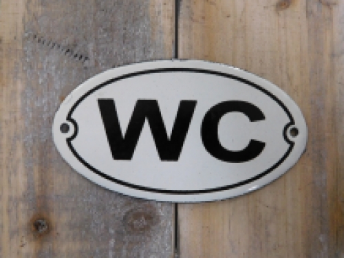 Bordje emaille ''WC
