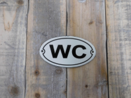 Bordje emaille ''WC