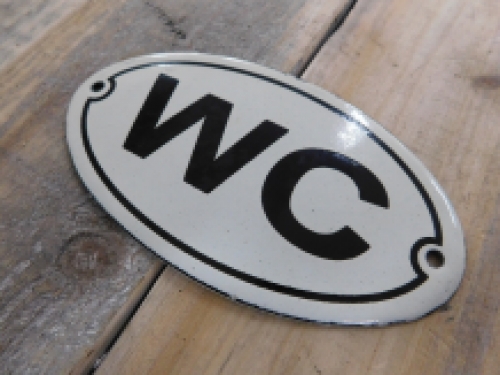 Bordje emaille ''WC