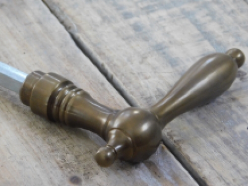 Deurkruk cotta gepatineerde koperen deurknop, incl. 8 mm doorn