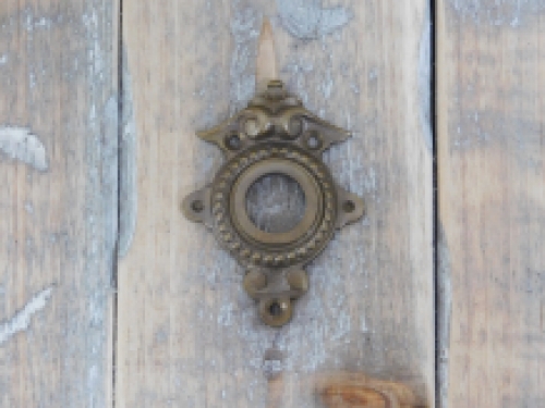 Rosette - patinated brass - for door handle or knob