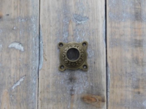 Rosette - patinated brass - rosette for door handle or door knob