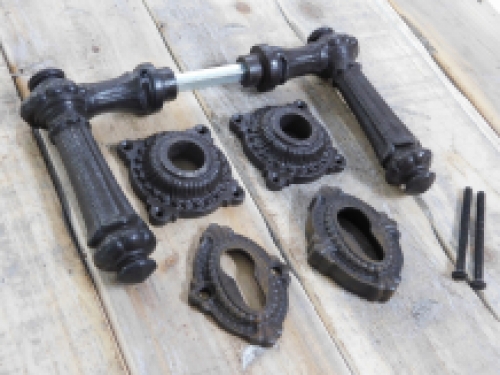 Set Deur Meubelen Antieke ijzer, bestaande uit 2 deurkrukken, deur handvat 2 rozetten, 1 set van de veiligheid covers voor de sluis, oprichters tijd