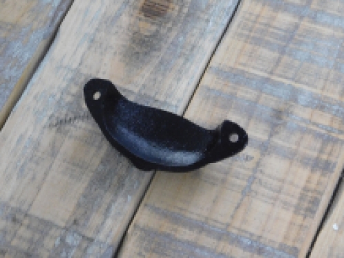 Handle, door handle, furniture fittings, antique iron, black