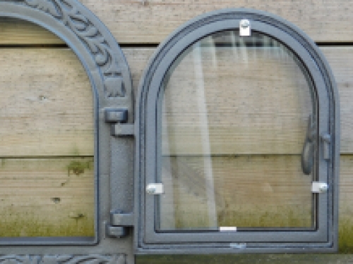 Ovendeur voor de kachel of oven, gietijzer + glas.