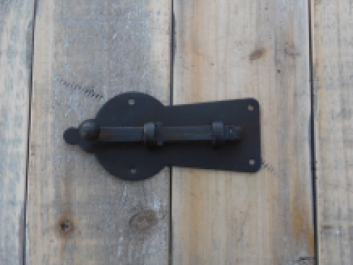 Sliding lock - antique iron - waxed