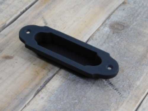 Matte black shell - handle for sliding door, bowl handle