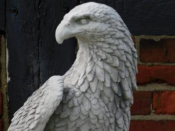 Adler auf Baumstumpf – 105 cm – Stein