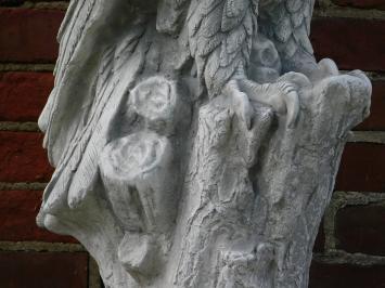 Adler auf Baumstumpf – 105 cm – Stein
