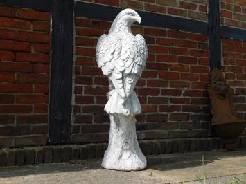 Adler auf Baumstumpf – 105 cm – Stein