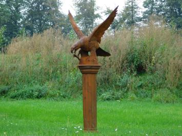 Adler auf rundem Sockel - 135 cm - Gusseisen