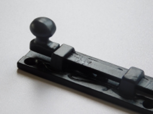 Slide lock - bolt 4'' - wrought iron, black powder coated