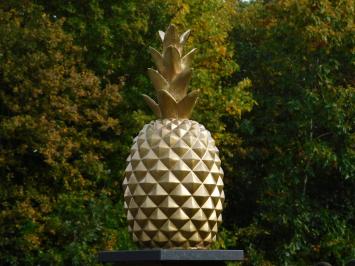 Decorative Pineapple XL - Polystone - Gold coloured