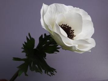 Artificial flower Anemone Stem - White - 53 cm