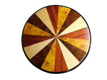 Antiker Art-Déco-Beistelltisch – Handgefertigt – Ø 60 cm – 75 cm hoch