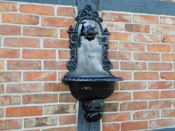 Antique Restored Wall Fountain - Black - Alu - Detailed, only one!!