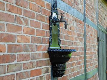 Antique Restored Wall Fountain - Black - Alu - Detailed, only one!!