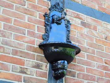 Antique Restored Wall Fountain - Black - Alu - Detailed, only one!!