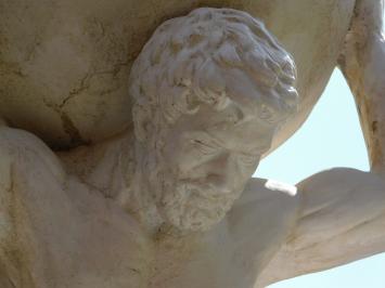 Beeld van Atlas - 70 cm - Vintage look - Polystone
