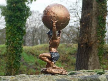 Beeld Atlas - griekse mythologie - polystone - brons look