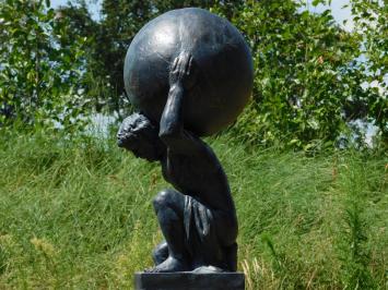 Atlas XL Statue – 70 cm – Antikblau bronze – Polystone